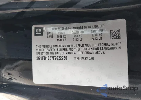 2015 Chevrolet Camaro 2Ls from USA, damaged, VIN 2G1FB1E37F9222250